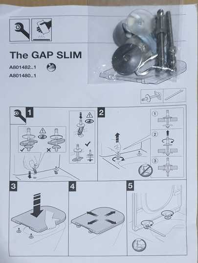 Roca Gap Square Slim. Сидіння-кришка для унітазу, плавне закриття